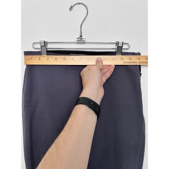 Everlane Size 6 The Side-Zip Stretch Gray Cotton Pant Cropped Length Women’s - Picture 4 of 8